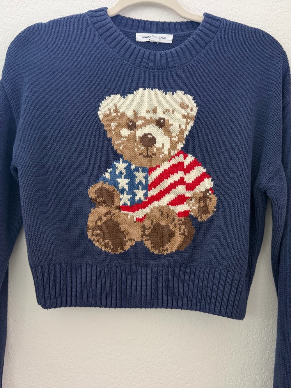 Grayson Threads Navy Crewneck Knit Sweater
